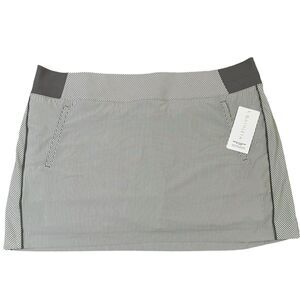 NWT Athleta Brooklyn Textured 16" Skort Size 26 Gray Striped‎